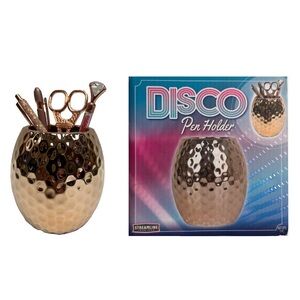 Streamline Gold Disco Pen/Pencil Cup Holder or for makeup brush holder
